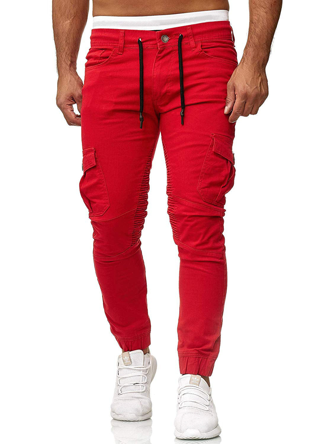 Men's Versatile Casual Sweatpants Woven Pocket Patchwork